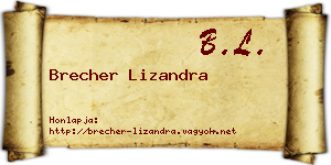 Brecher Lizandra névjegykártya